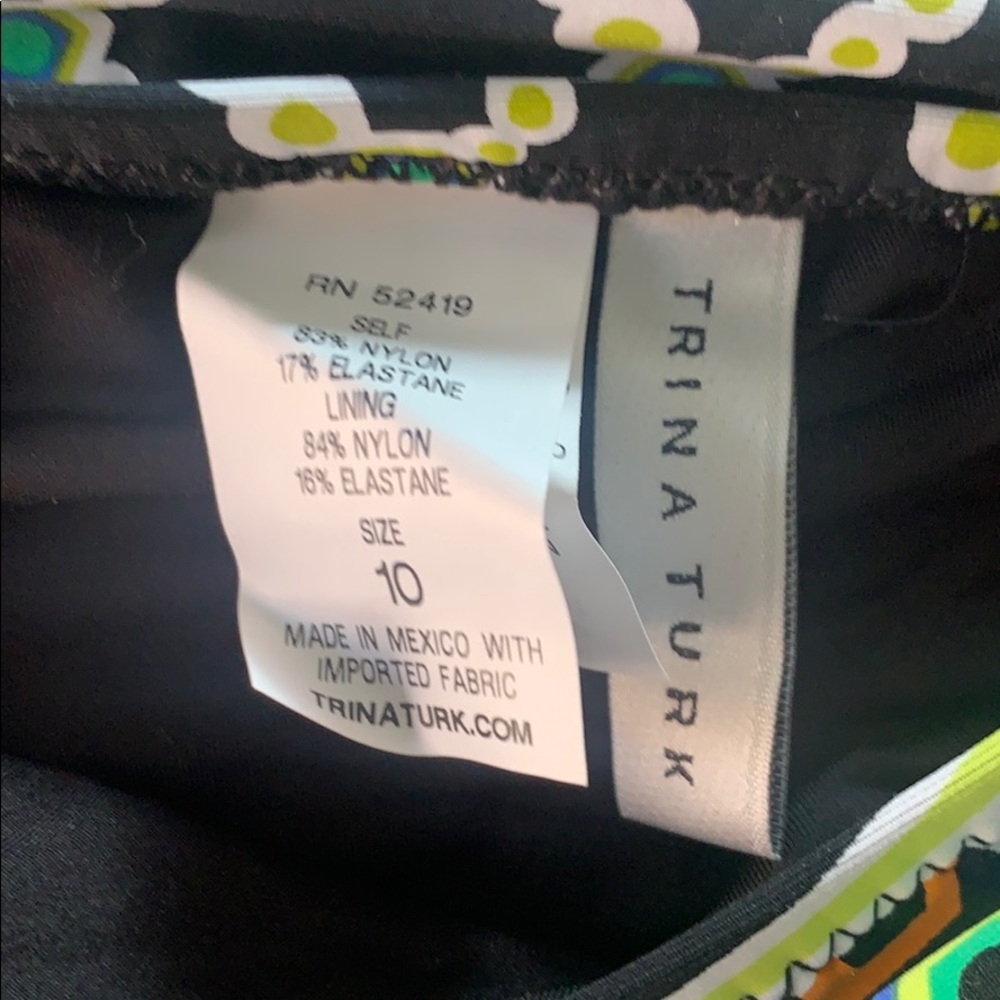 Nwt Trina Turk String Bikini Bottom Gold Accents - image 7